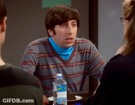 Man In Striped Shirt Sitting At Table With Water Bottle GIF