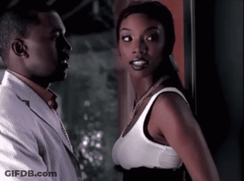 Man In Suit And Woman In White Tank Top GIF