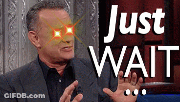 Man In Suit With Red Eyes Says Just Wait GIF