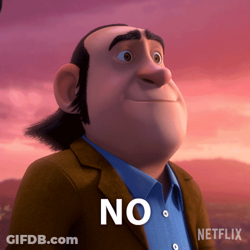 A Man In A Suit And Blue Shirt Says No GIF