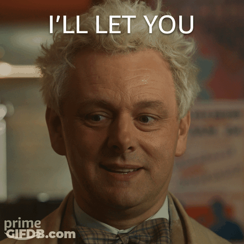 A Man In A Suit And Bow Tie Says " I 'Ll Let You " In Front Of Him GIF