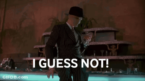 A Man In A Suit And Hat Says I Guess Not While Holding A Glass GIF