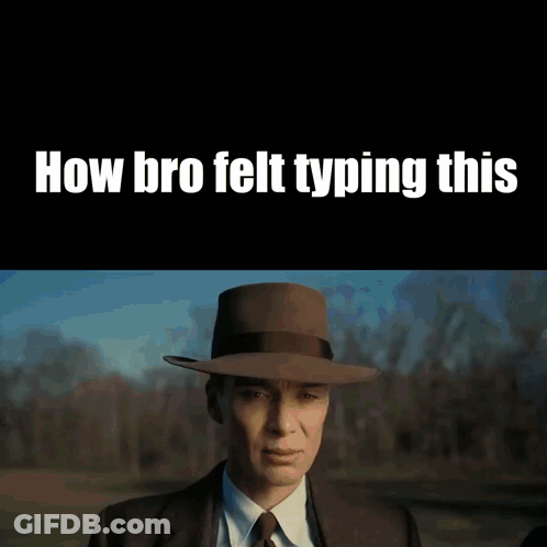 Man In Suit And Hat With How Bro Felt Typing This GIF