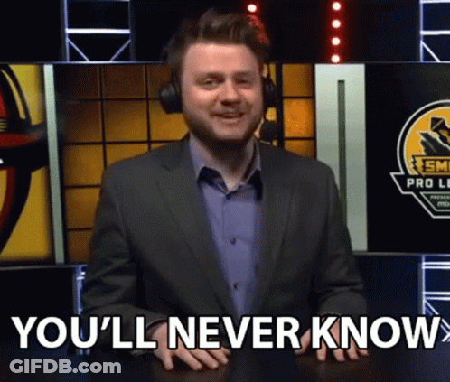 A Man In A Suit And Headphones Says You 'Ll Never Know . GIF