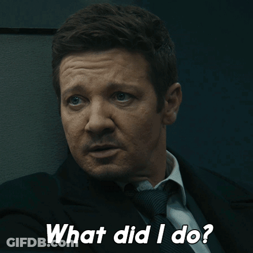 A Man In A Suit And Tie Asks What Did I Do GIF
