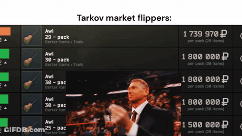 A Man In A Suit And Tie Is Applauding In Front Of A Basketball Game GIF