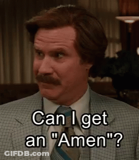 A Man In A Suit And Tie Is Asking If He Can Get An Amen ? GIF