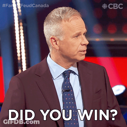 A Man In A Suit And Tie Is Asking If He Won GIF