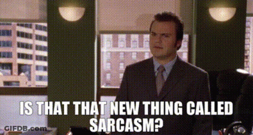 A Man In A Suit And Tie Is Asking Is That That New Thing Called Sarcasm GIF