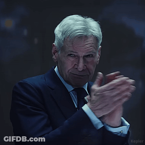 Man In Suit Clapping With Kepler Text GIF