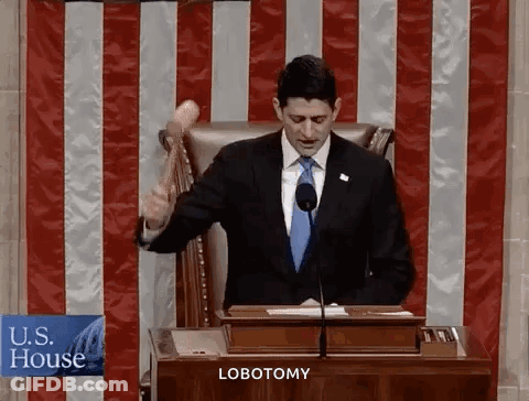 A Man In A Suit And Tie Is Giving A Speech At The U.s. House .. GIF