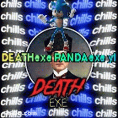 A Man In A Suit And Tie Is Holding A Sonic The Hedgehog Doll On His Head . GIF