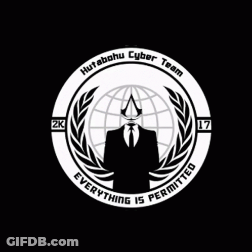 A Man In A Suit And Tie Is In A Circle With The Words Everything Is Permitted GIF
