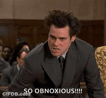 A Man In A Suit And Tie Is Making A Funny Face In Front Of A Crowd While Saying So Obnoxious . GIF