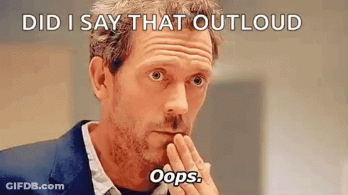 A Man In A Suit And Tie Is Saying `` Did I Say That Outloud Oops . '' GIF