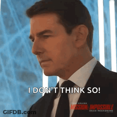 A Man In A Suit And Tie Is Saying I Do N't Think So GIF