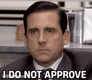 A Man In A Suit And Tie Is Saying I Do Not Approve GIF