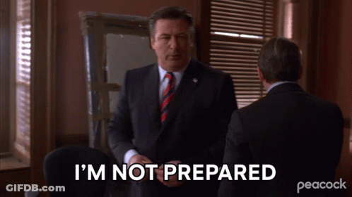 A Man In A Suit And Tie Is Saying I 'M Not Prepared GIF