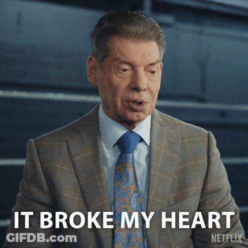 A Man In A Suit And Tie Is Saying It Broke My Heart On Netflix GIF