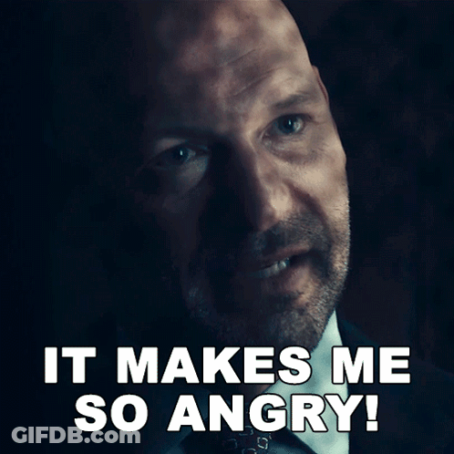 A Man In A Suit And Tie Is Saying " It Makes Me So Angry " GIF
