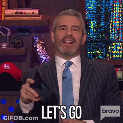 Man In Suit And Tie Saying Let's Go GIF