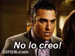 A Man In A Suit And Tie Is Saying No Lo Creo ! GIF