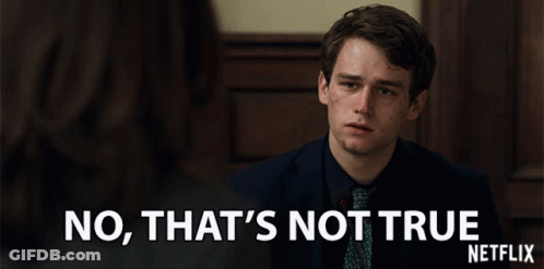 A Man In A Suit And Tie Is Saying No That 'S Not True Netflix GIF