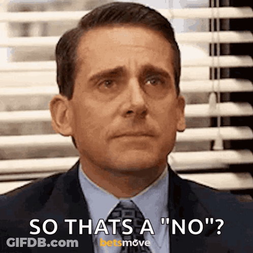 A Man In A Suit And Tie Is Saying " So Thats A " No " GIF