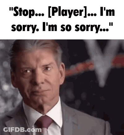 A Man In A Suit And Tie Is Saying " Stop Player I 'M Sorry I 'M So Sorry ... " GIF