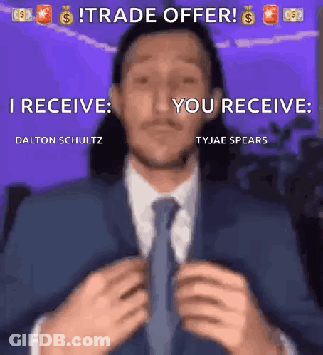 A Man In A Suit And Tie Is Saying Trade Offer GIF
