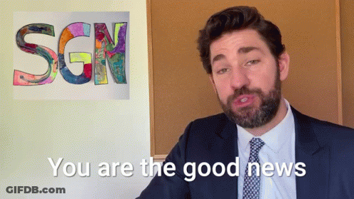 A Man In A Suit And Tie Is Saying You Are The Good News GIF