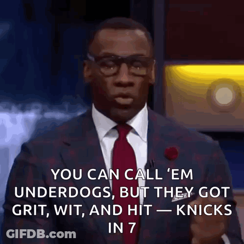 A Man In A Suit And Tie Is Saying You Can Call ' Em Underdogs GIF