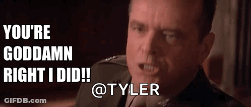 A Man In A Suit And Tie Is Saying You 'Re Goddamn Right I Did GIF