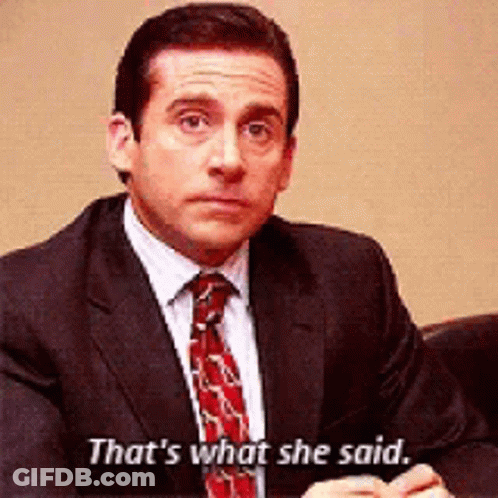 Man In Suit Saying That's What She Said GIF