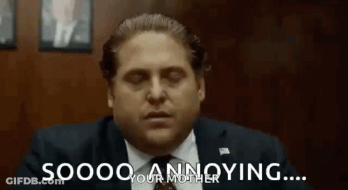 A Man In A Suit And Tie Is Sitting In A Chair With His Eyes Closed And Says `` Soooo Annoying ... '' . GIF