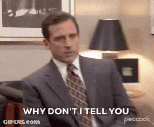 A Man In A Suit And Tie Is Sitting In Front Of A Lamp And Says Why Do N't I Tell You . GIF
