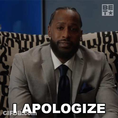 Man In Suit Saying I Apologize GIF