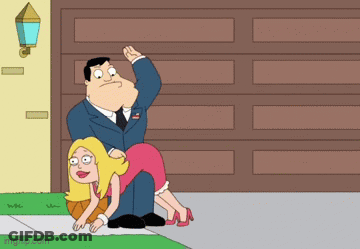 Man In Suit Spanking Woman On Sidewalk GIF