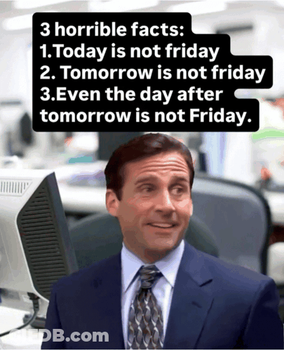 A Man In A Suit And Tie Is Standing In Front Of A Computer With The Words 3 Horrible Facts Written Above Him GIF