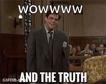 A Man In A Suit And Tie Is Standing In Front Of A Crowd In A Courtroom And Says Wowwww And The Truth . GIF