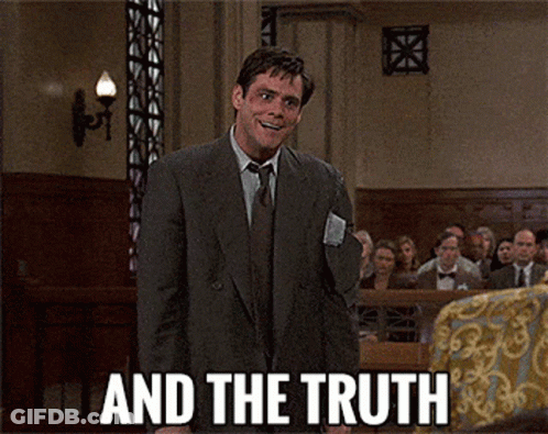 A Man In A Suit And Tie Is Standing In Front Of A Crowd With The Words And The Truth Written Below Him GIF