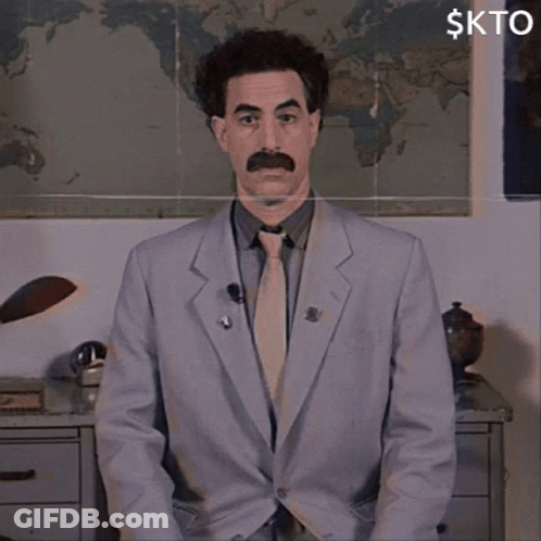 A Man In A Suit And Tie Is Standing In Front Of A Map And A Sign That Says Kto GIF