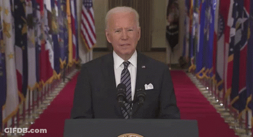 Man In Suit And Tie At Podium Saying It Must Stop GIF