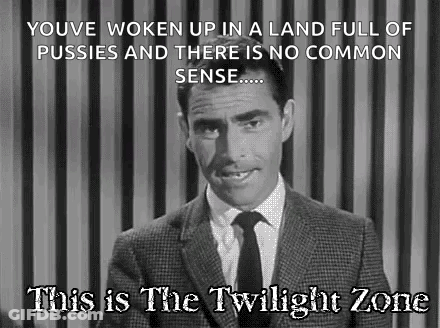 A Man In A Suit And Tie Is Standing In Front Of A Striped Wall And Talking . GIF