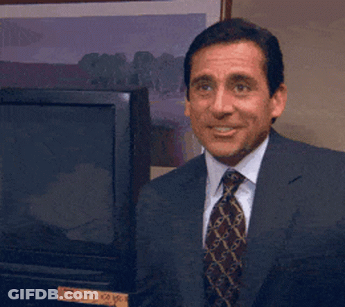 Man In Suit And Tie In Front Of TV Saying Some Days GIF