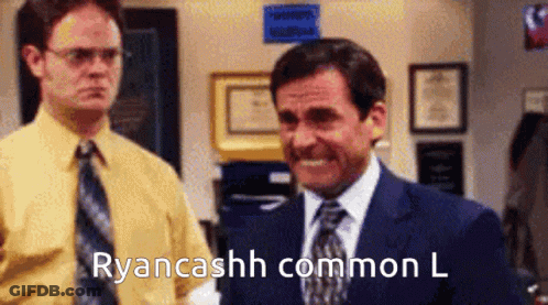 A Man In A Suit And Tie Is Standing Next To A Man In A Yellow Shirt And Tie . GIF