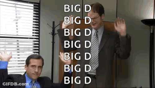 A Man In A Suit And Tie Is Standing Next To Another Man In A Suit And Tie And They Are Waving Their Hands . GIF