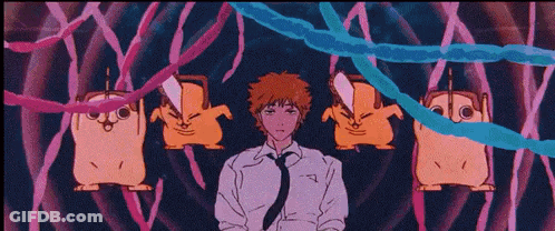 A Man In A Suit And Tie Is Surrounded By Hamsters Dancing In A Forest . GIF