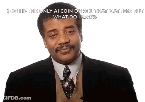 A Man In A Suit And Tie Is Talking About Deli GIF