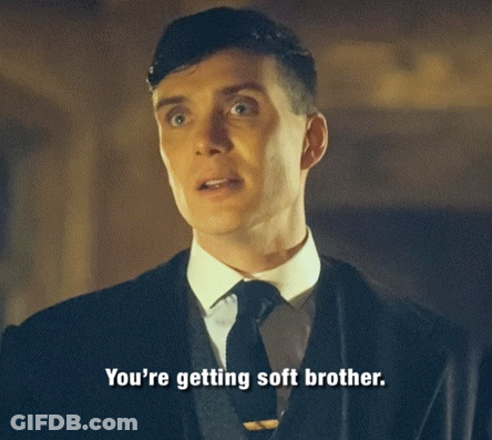 A Man In A Suit And Tie Is Talking About Getting Soft Brother GIF